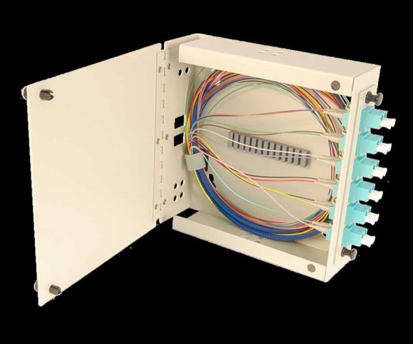 12 Fiber Wall-mount Splice & Term Panel